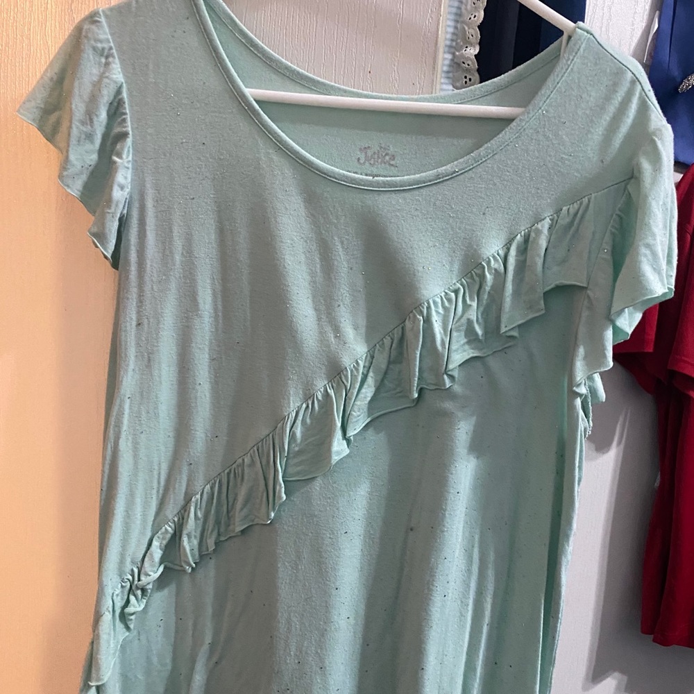 Blue sparkly Justice shirt